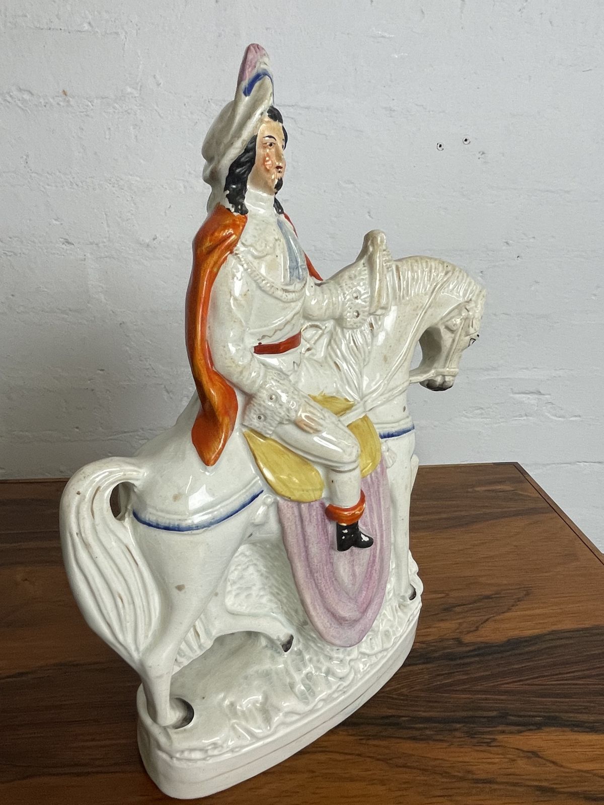 Staffordshire Flatback King Charles I | Mid 19th–Early 20th Century | Antique Royal Figurine photo Home Decor