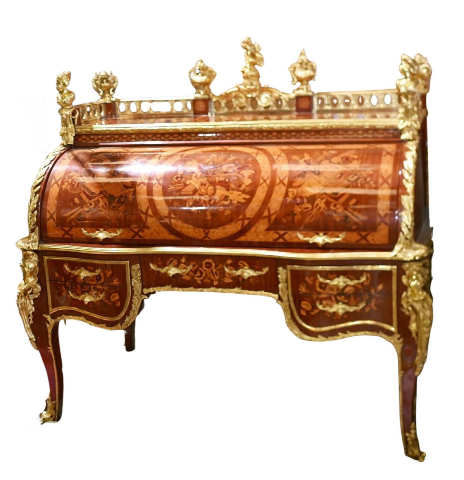 Bureau De Roi Desk   Louis XV Roll Top Desks