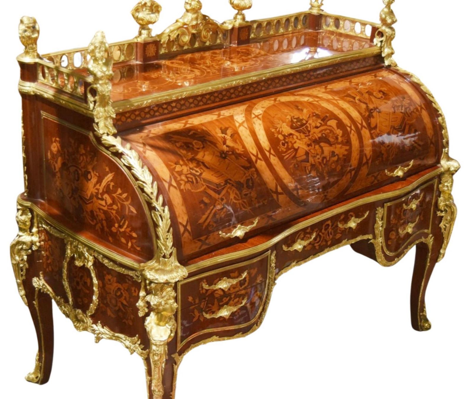 Bureau De Roi Desk   Louis XV Roll Top Desks photo for sale