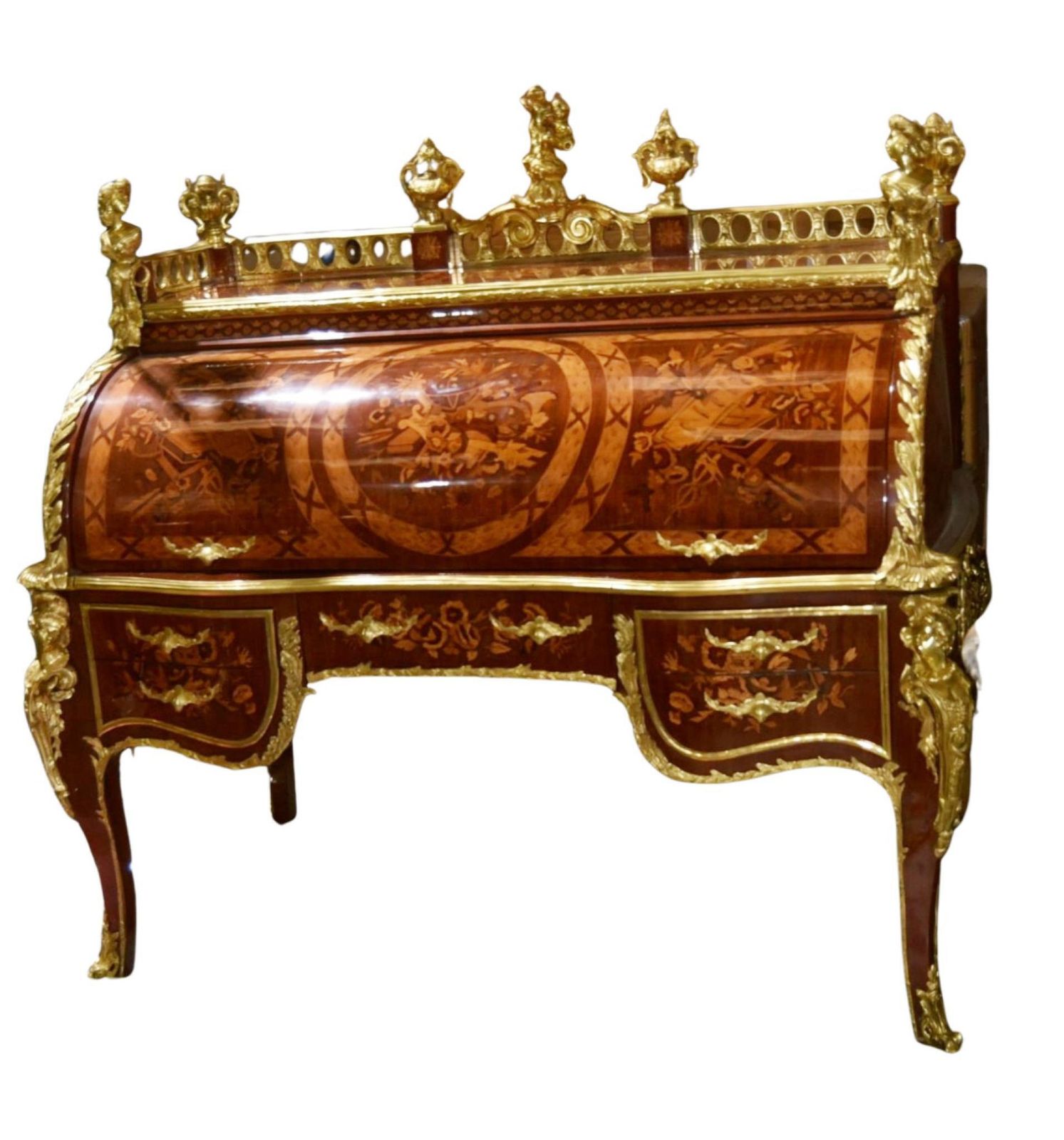 Bureau De Roi Desk   Louis XV Roll Top Desks photo 8800.0
