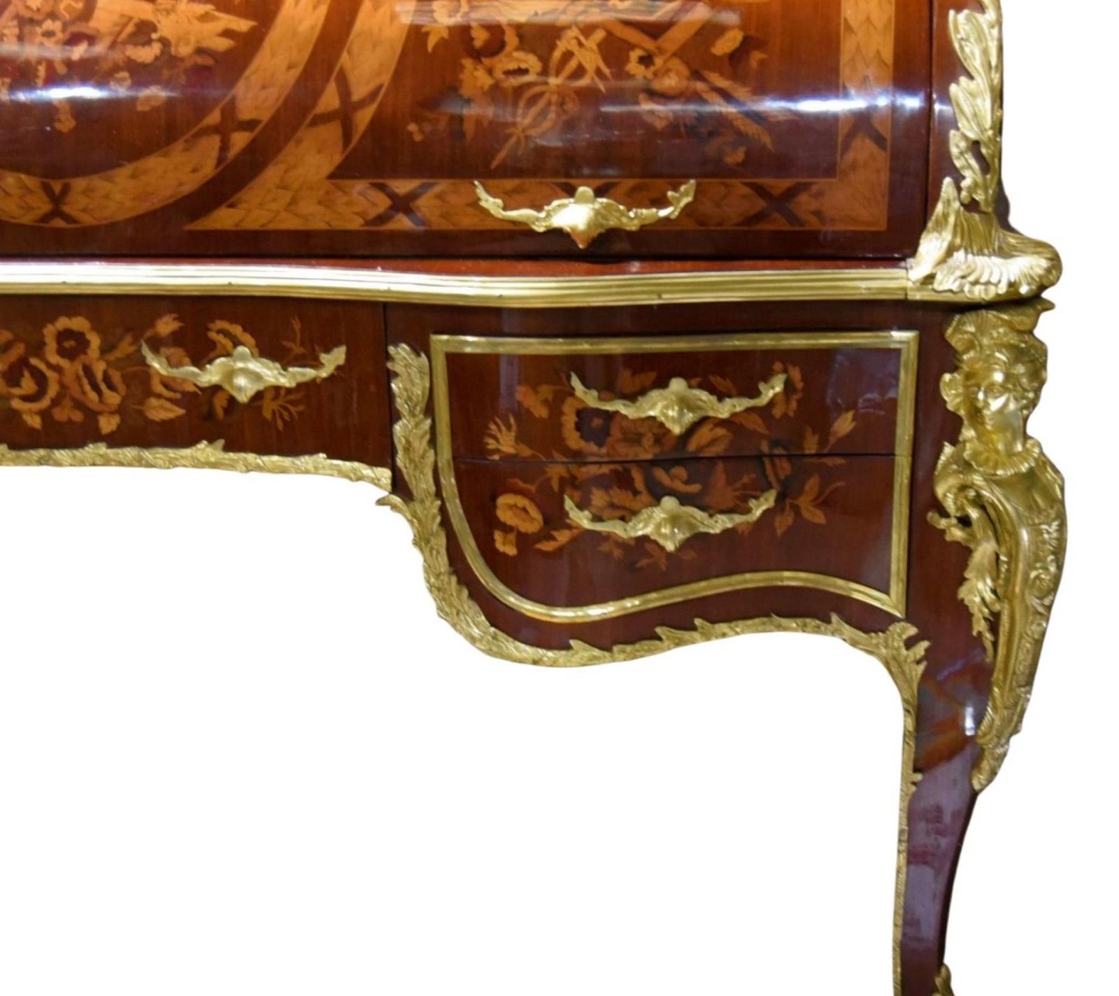photo for sale Bureau De Roi Desk   Louis XV Roll Top Desks