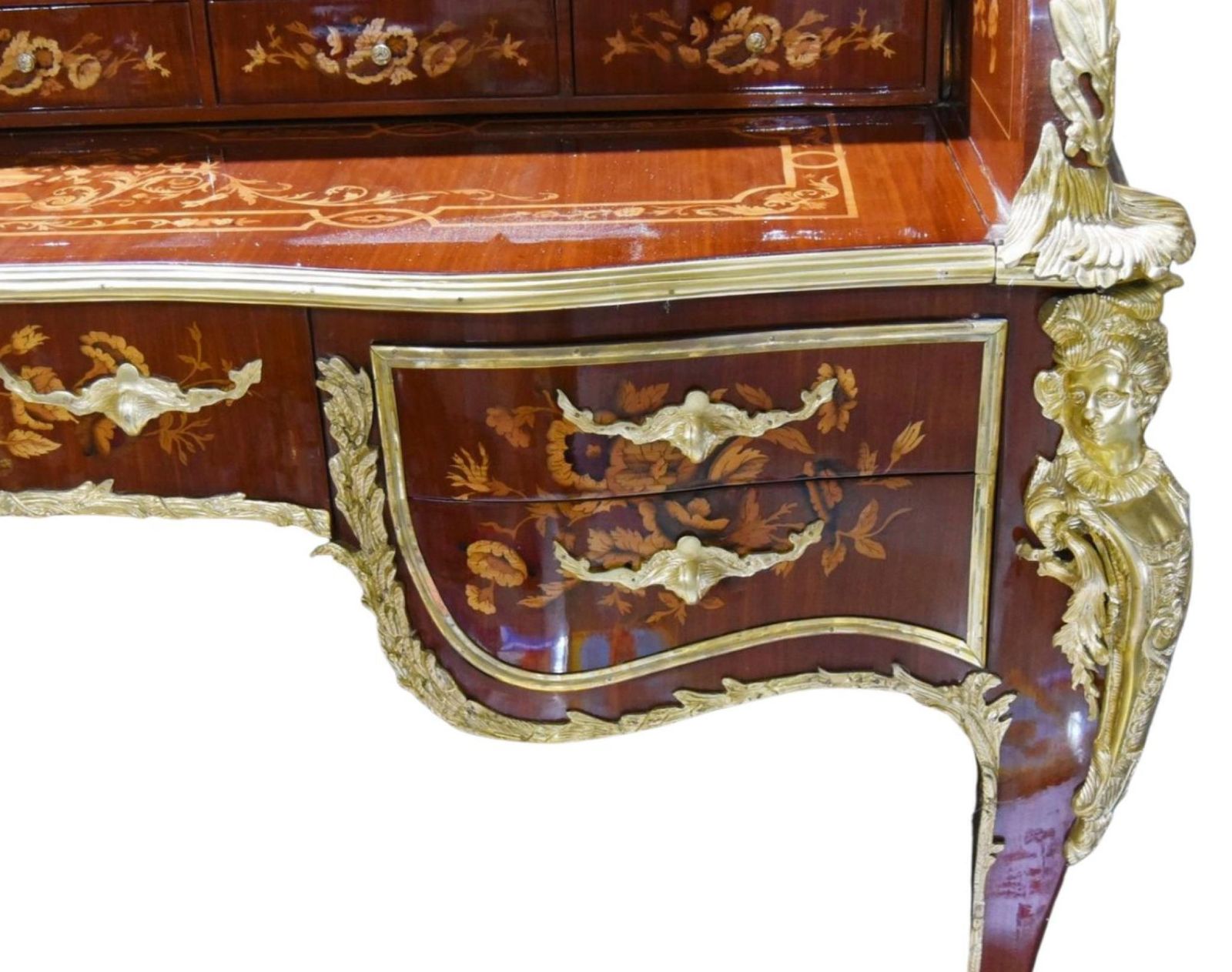 photo vintage Bureau De Roi Desk   Louis XV Roll Top Desks