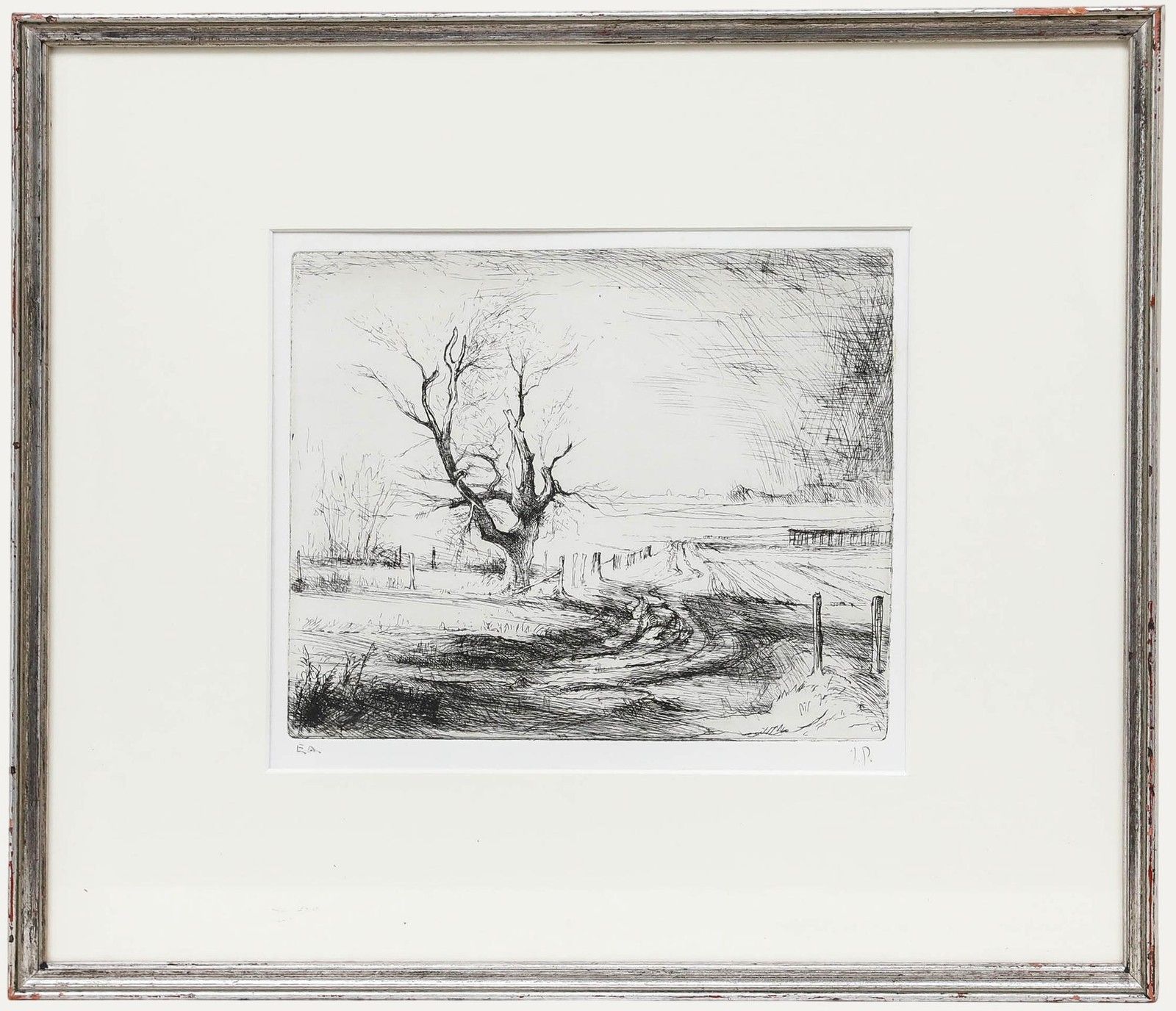 Jean Pierre Cornet (B.1925) 20th Century Etching, A Ramble In The Countryside
