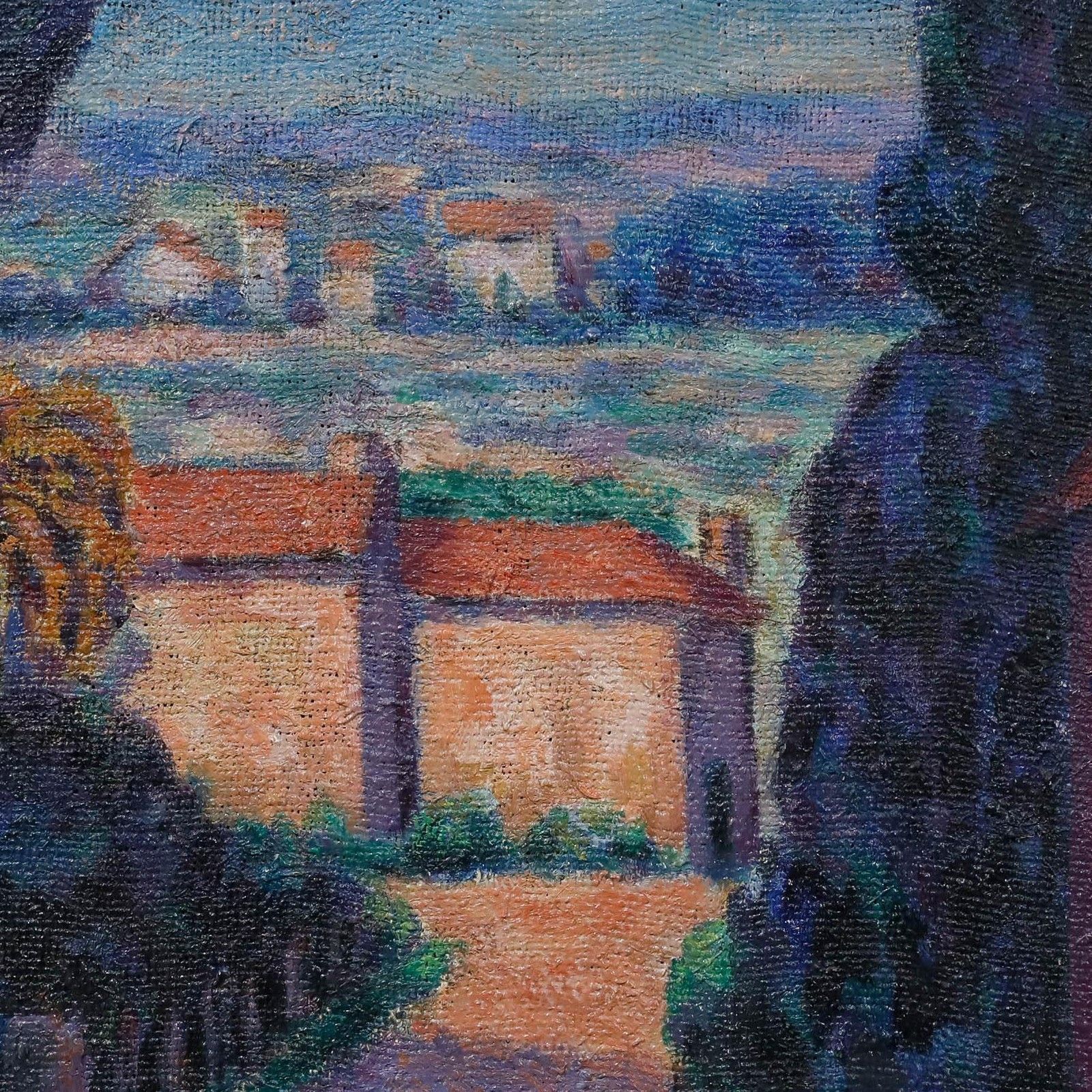Jean Goigoux Framed Mid 20th Century Oil, The Path To The Village photo Art