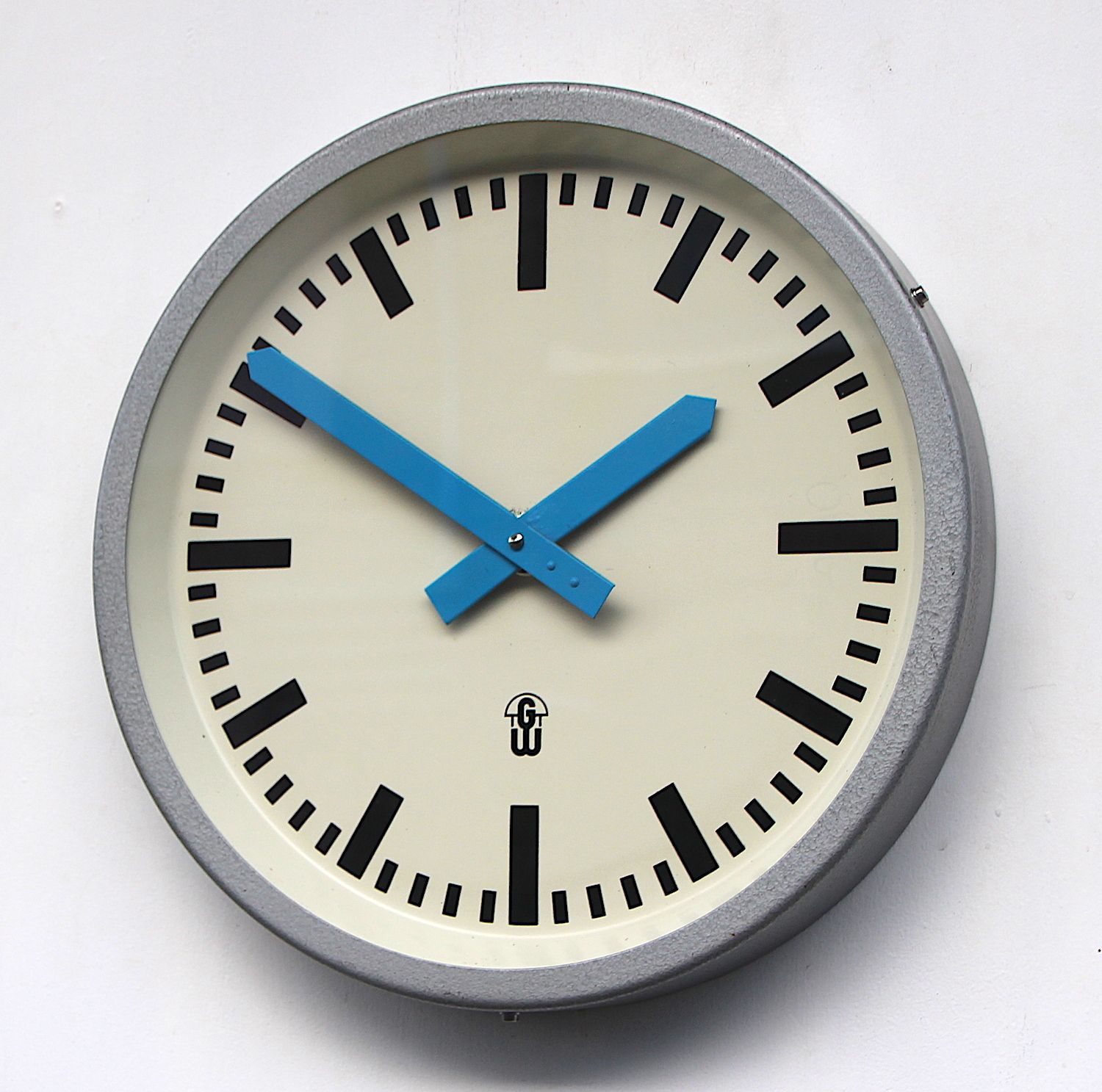 Dated 1967 East German Vintage Factory Wall Clock. Fully Guaranteed photo furniture