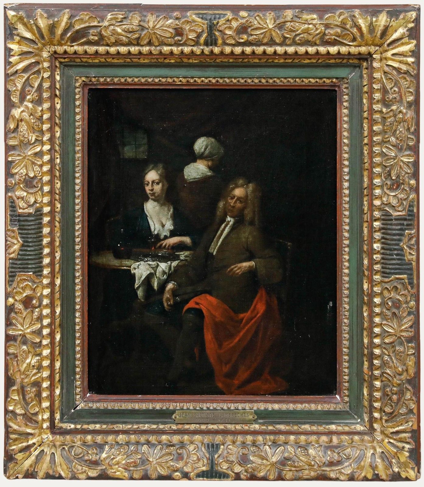 Jan Baptist Lambrechts (1680 1731) 18th Century Oil, Interior Scene I