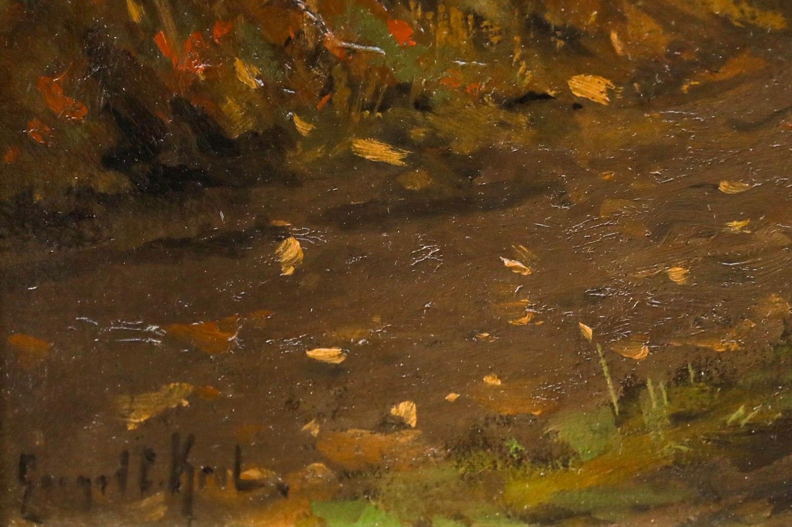 Gerard Krol (1882 1950) Dutch School Early 20th Century Oil, Tree Clearing photo vinterior