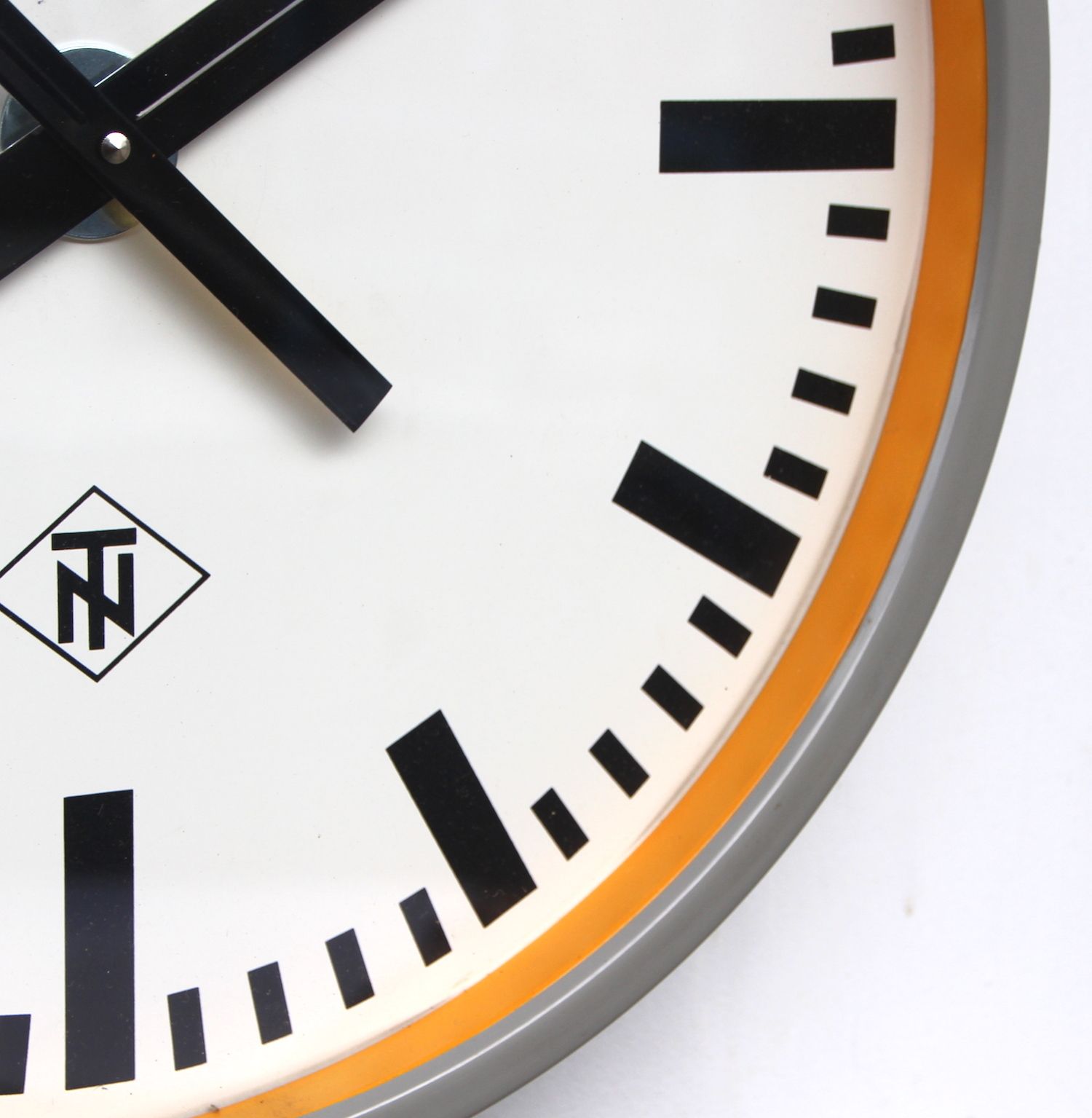 Large 44cm 1970s West German Factory Vintage Factory Wall Clock. Fully Guaranteed photo 435.0