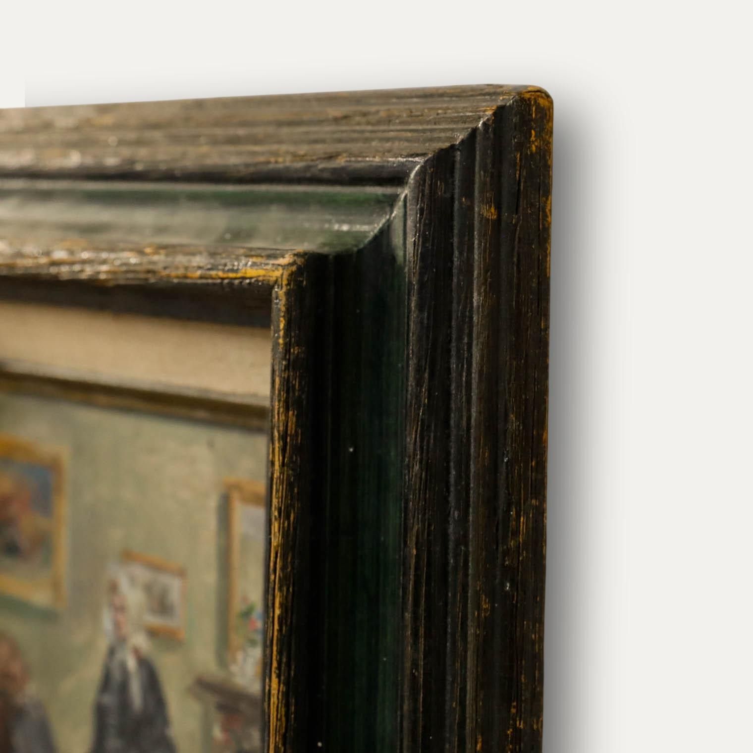 Thomas Ballard (1836 1908) Framed Late 19th Century Oil, Taking A Nap photo vinterior