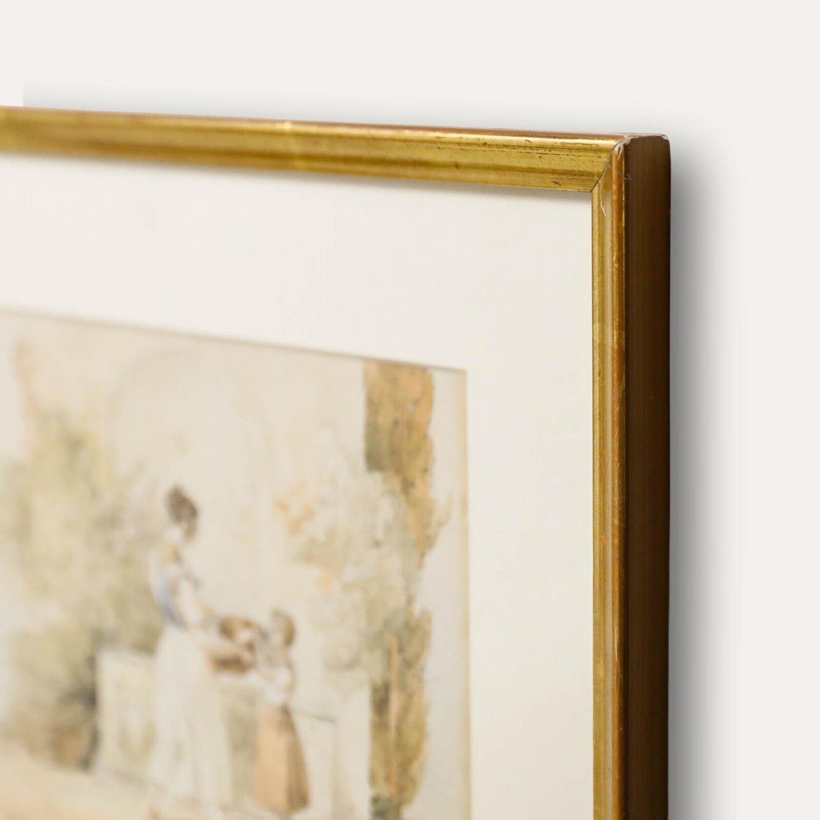 Framed Late 19th Century Watercolour At The Fountain photo 175.0