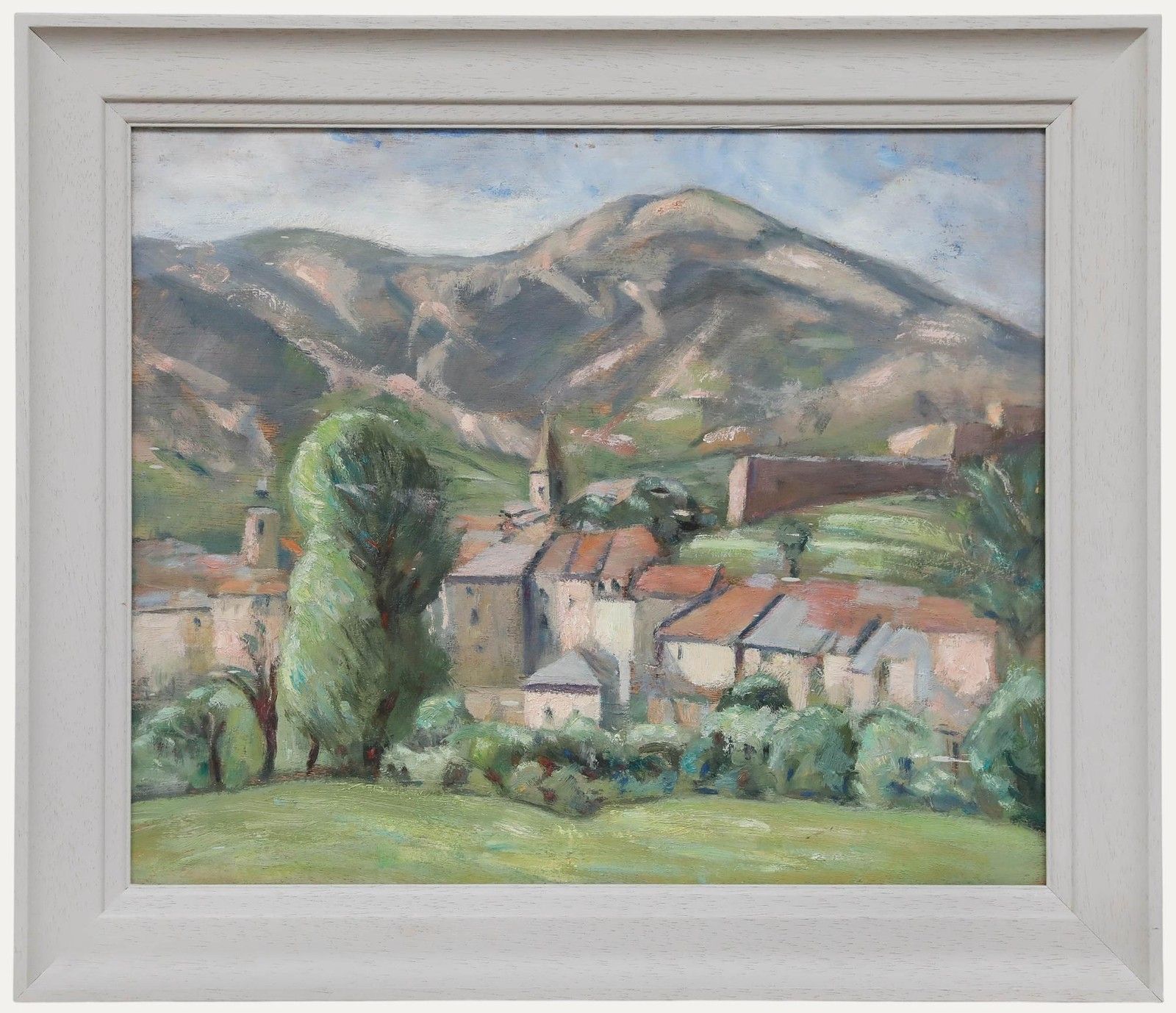 Cecile Hertz Eyrolles (1875 1974) Mid 20th Century Oil, Village In The Alps