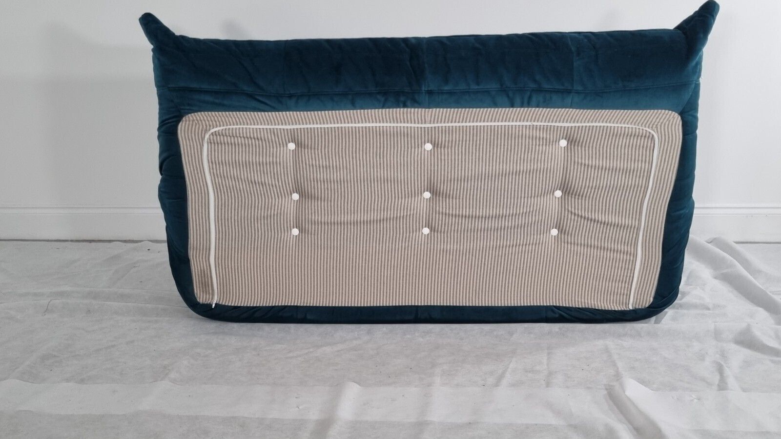 Furniture Ligne Roset 3 Seater Togo In Green Teal Velvet Immaculate Condition photo