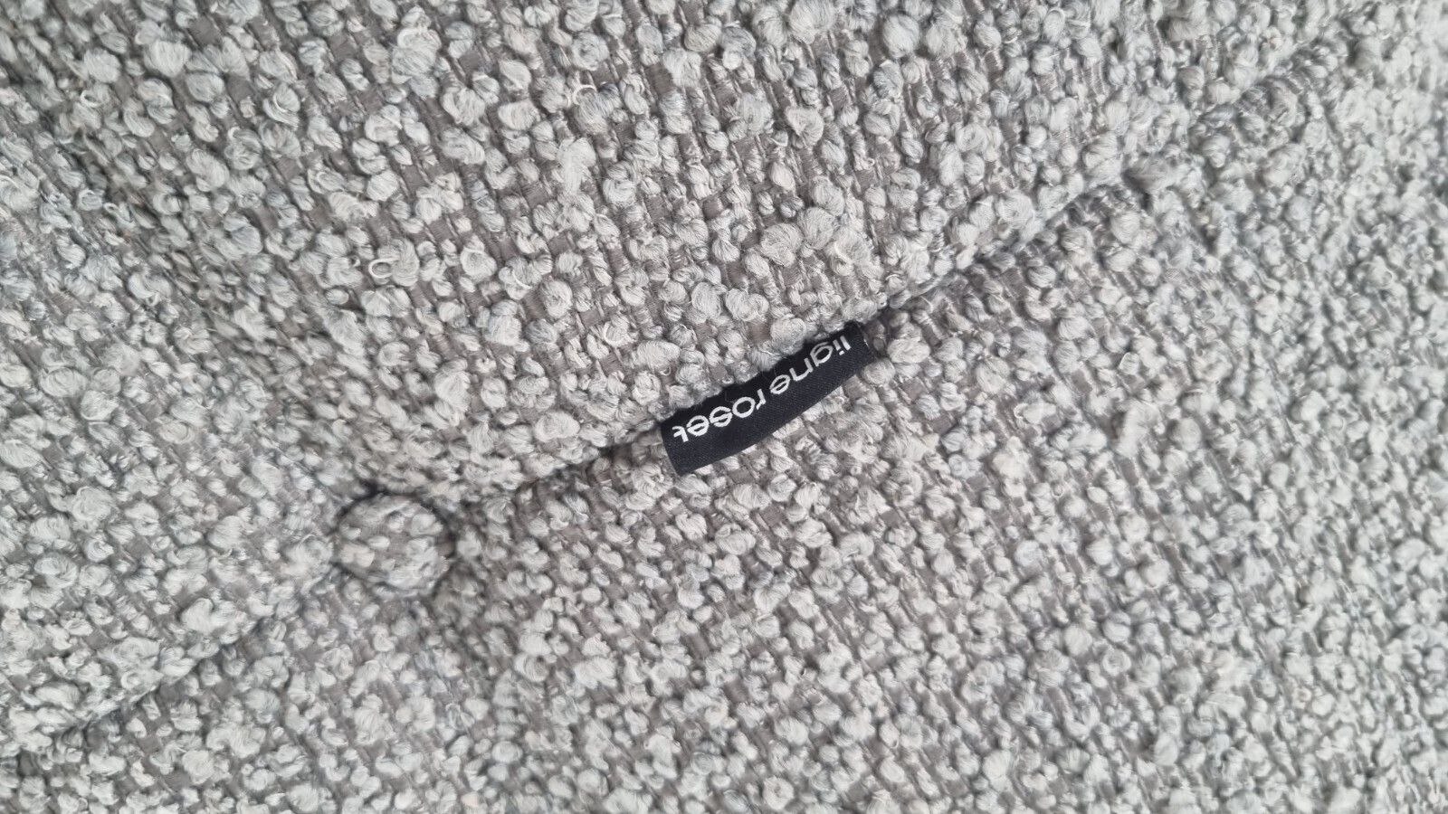 photo for sale Ligne Roset Togo 3 Seater In Grey Boucle Immaculate Condition