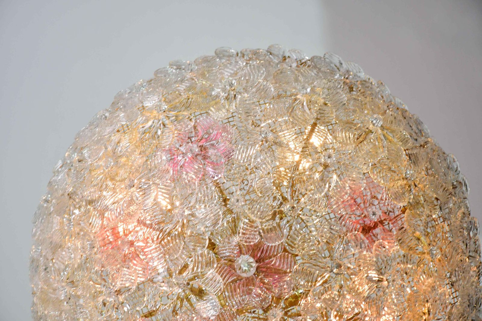 photo furniture Amazing Set Of 2 Murano Glass Ceiling Flower By Seguso For Venini