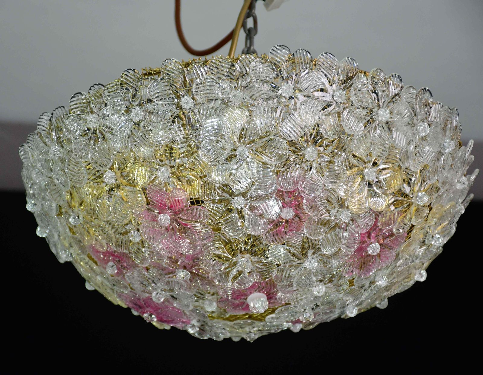 photo buy Amazing Set Of 2 Murano Glass Ceiling Flower By Seguso For Venini