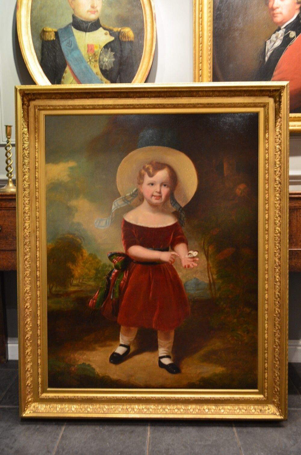 Fabulous 19th Century Oil On Canvas Portrait Of Young Boy With A Butterfly Henry Scott 1804 1860 photo furniture