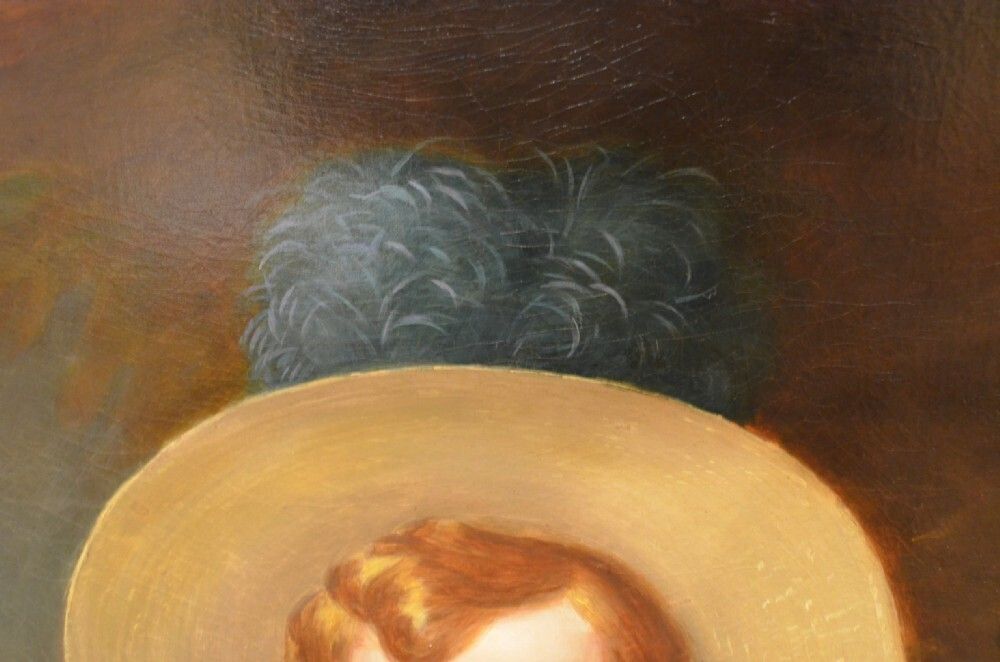 4250.0 Fabulous 19th Century Oil On Canvas Portrait Of Young Boy With A Butterfly Henry Scott 1804 1860 photo