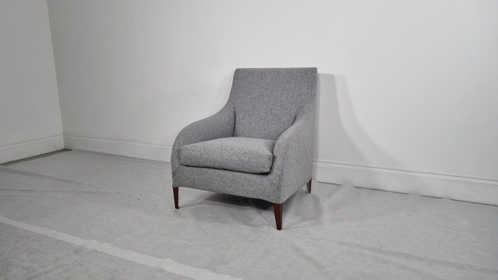 Bb Italia Florence F3 Armchair In Light Grey Wool In Immaculate Condition photo buy