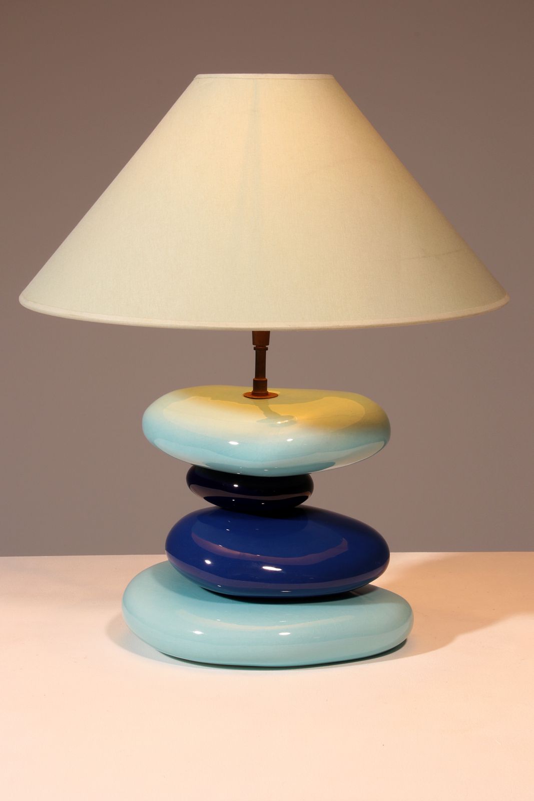 France Pebble Table Lamp By François Chatain, 1980s photo Lighting