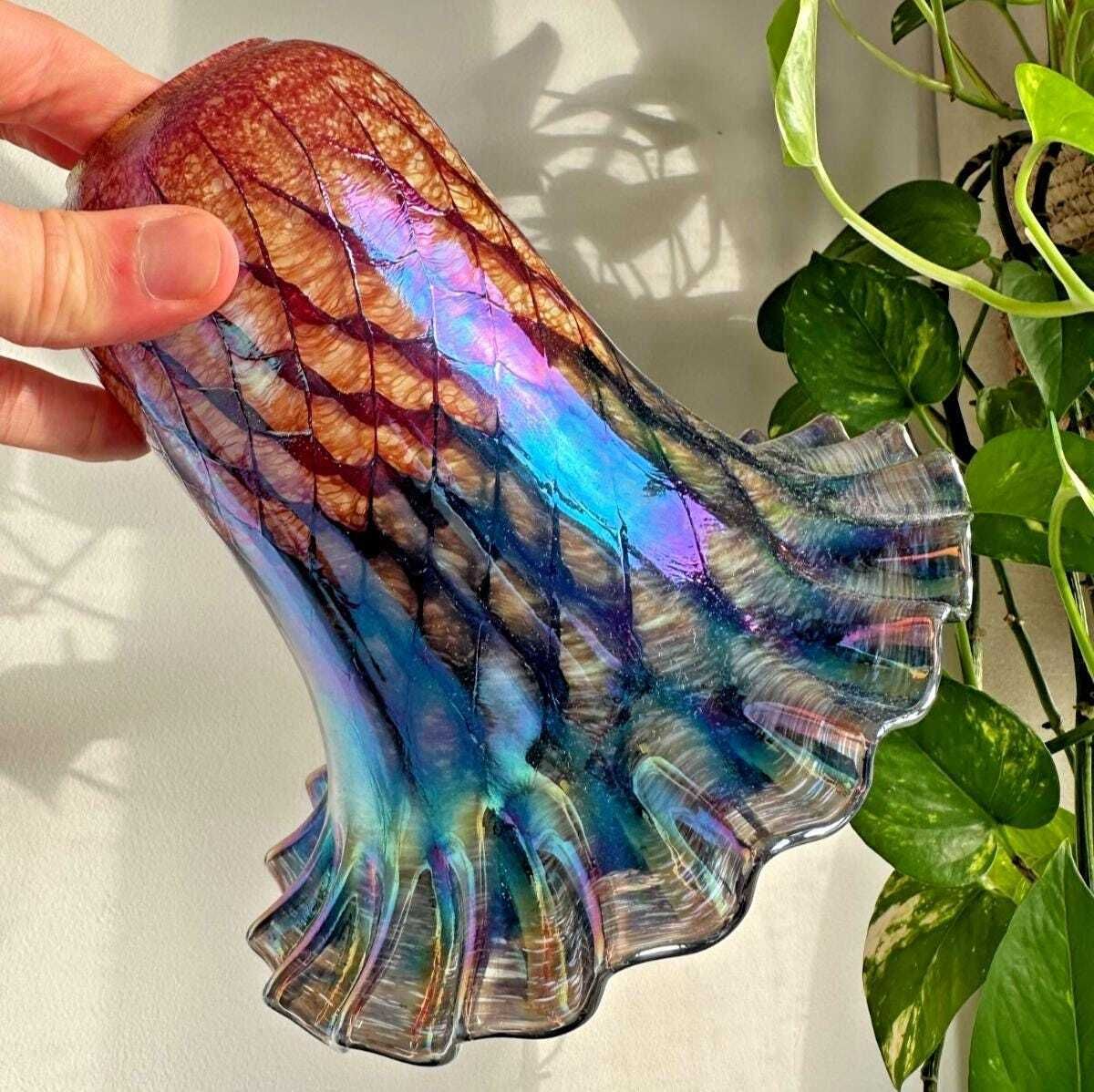 Vintage John Ditchfield Glasform Iridescent Light Shade