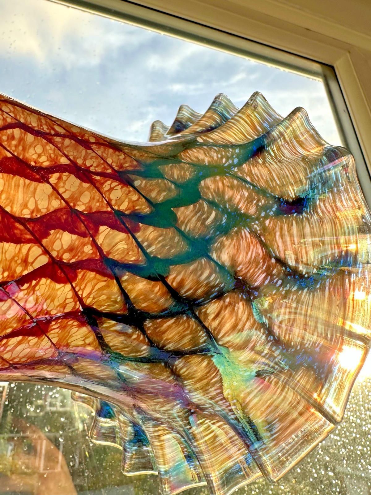 Vintage John Ditchfield Glasform Iridescent Light Shade photo buy
