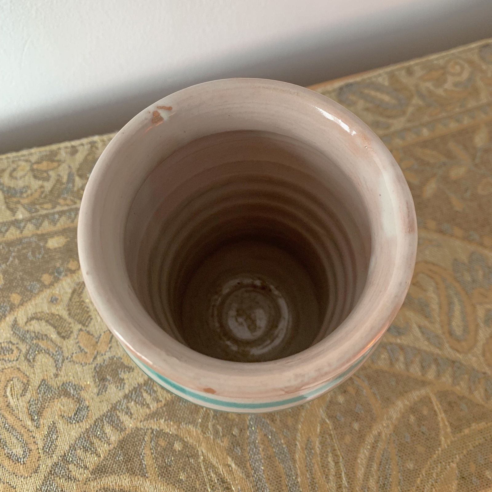Rare Art Vase   By Igor Santo Stefano Di Camastra   Teal Fern Design photo buy