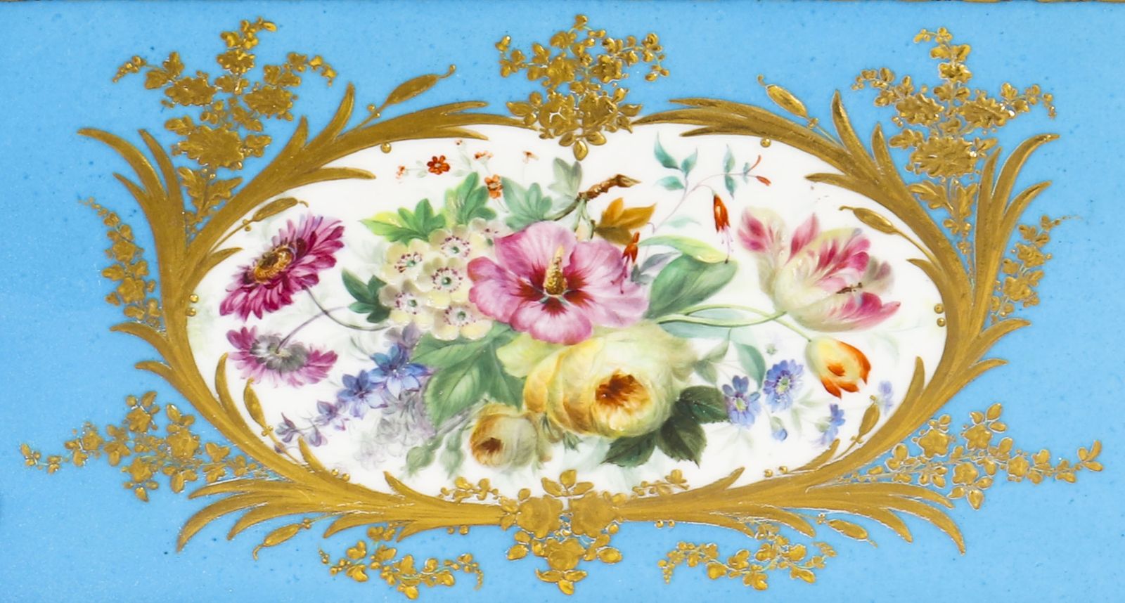 Antique French Sevres Porcelain And Ormolu Jewellery Casket C1860 19th C photo for sale