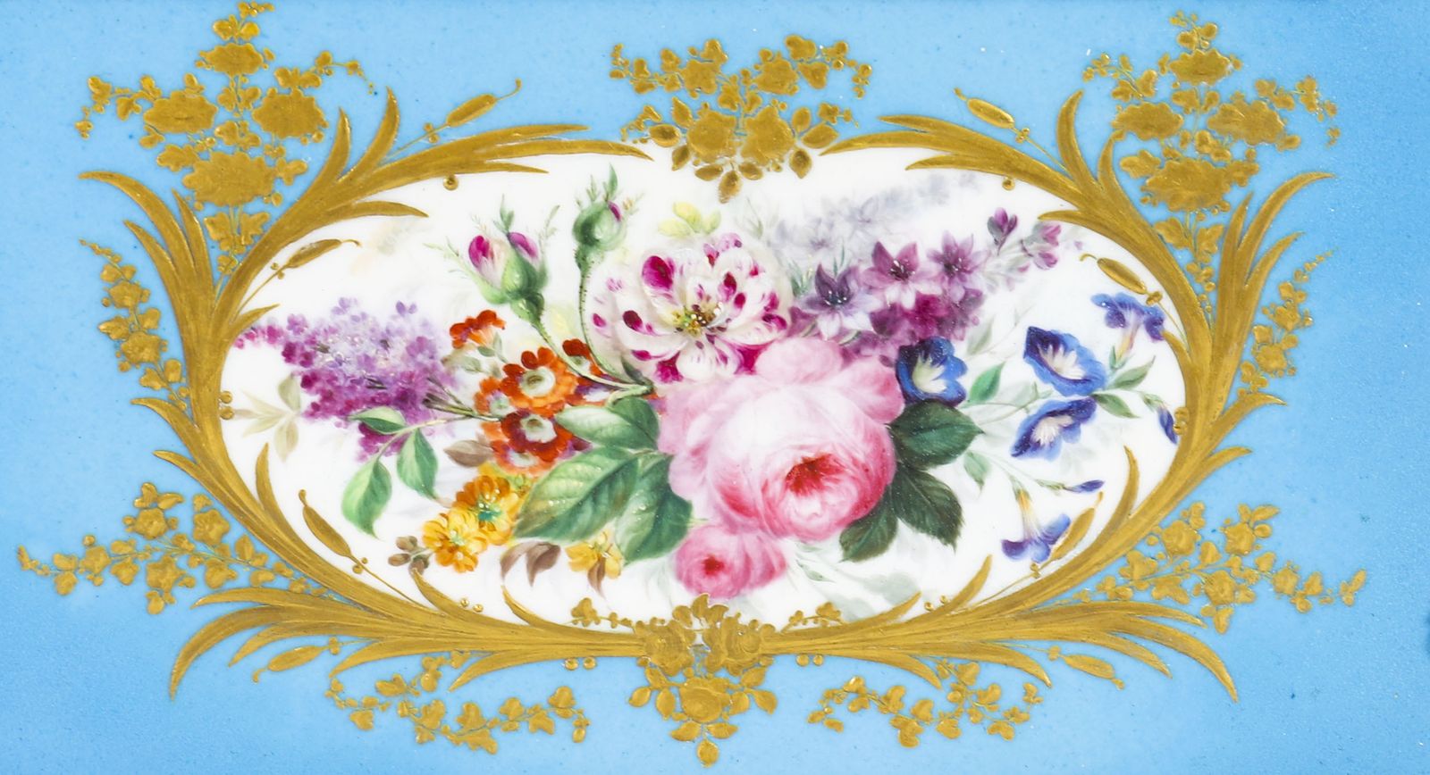 photo vinterior Antique French Sevres Porcelain And Ormolu Jewellery Casket C1860 19th C