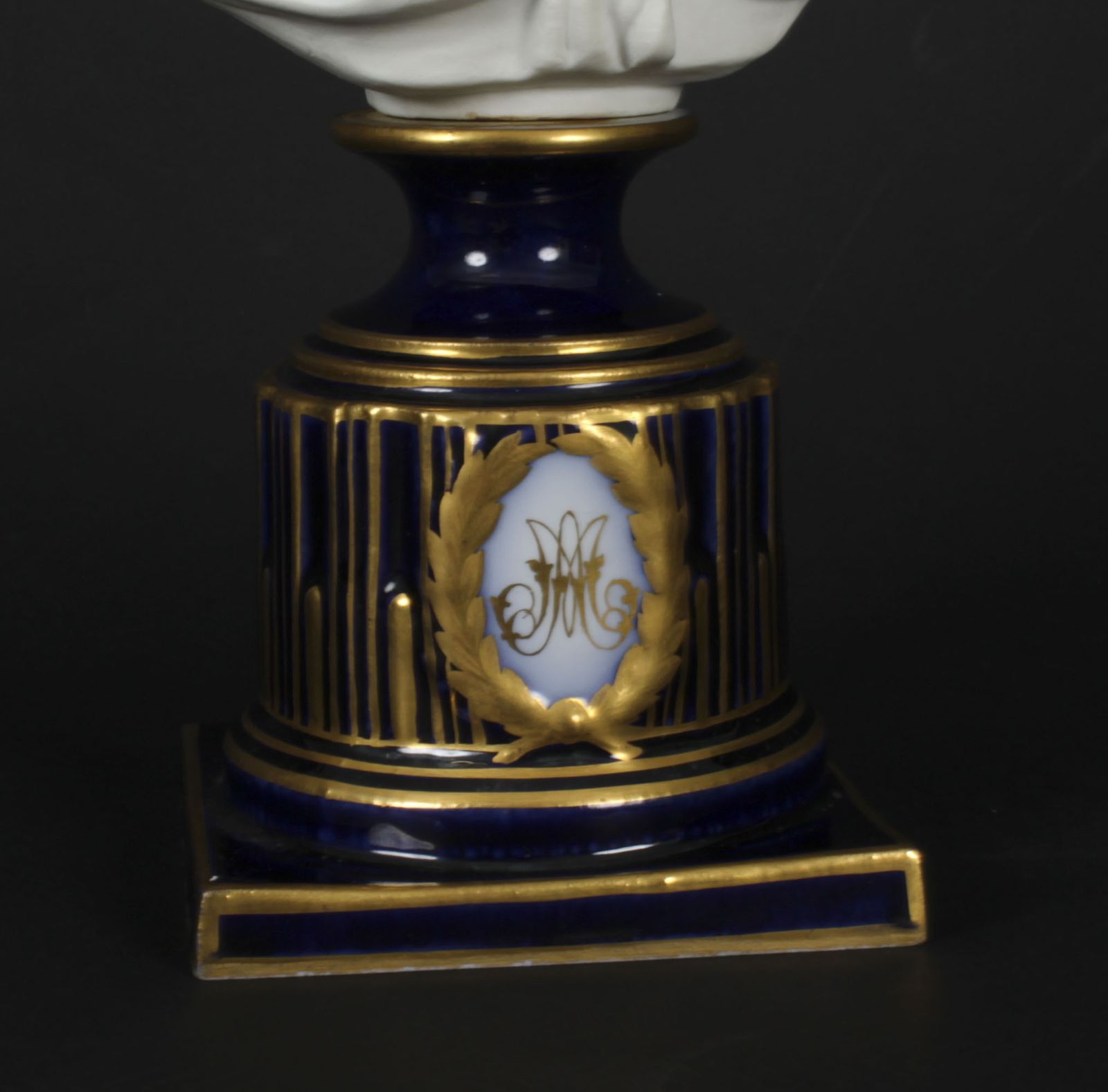 photo for sale Antique Sevres  Bisque Porcelain Bust Marie Antoinette 19th C