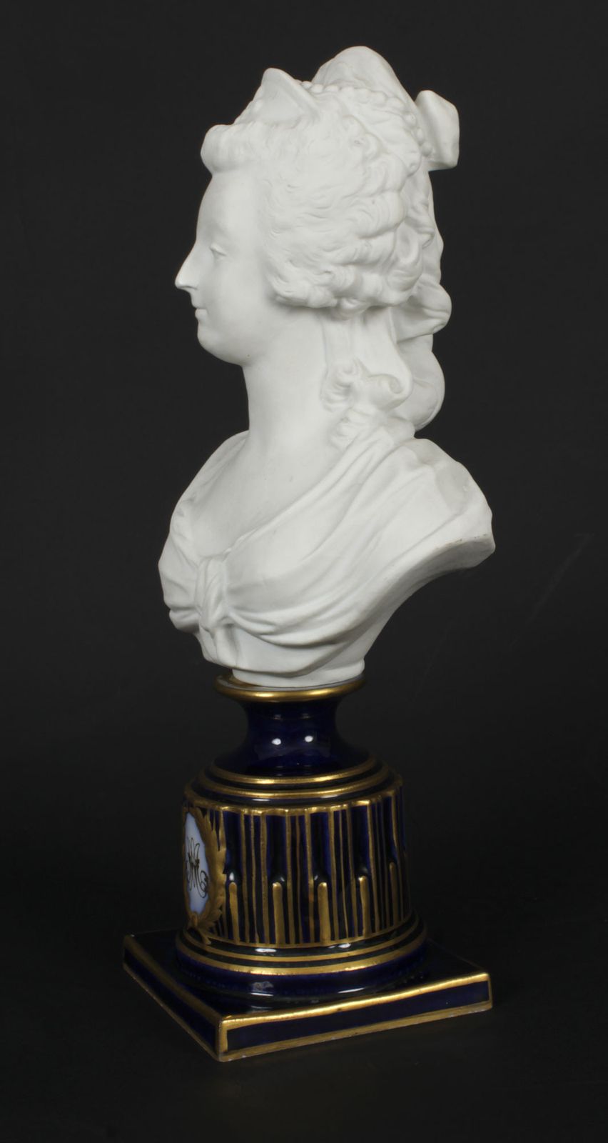 Art Antique Sevres  Bisque Porcelain Bust Marie Antoinette 19th C photo