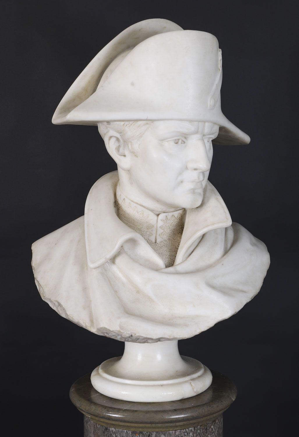 Fine Antique Napoleon Bonaparte Marble Bust & Pedestal  Early19th C  169cm photo buy