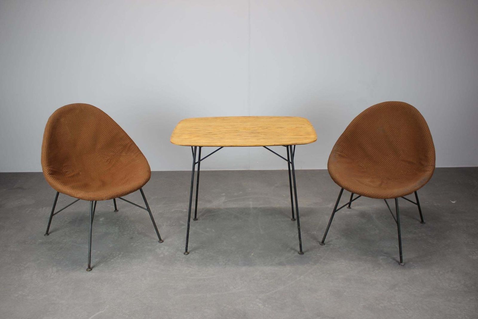 Mid Century Italian Coffee Table And Two Chairs, 1960s photo 643.0
