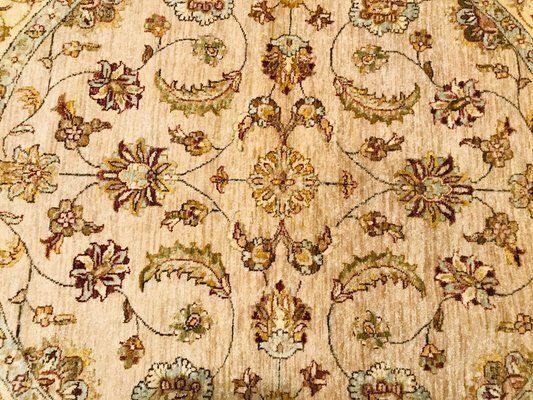 Round Vintage Hand Made Indian Rug, 1963 photo 1302.0