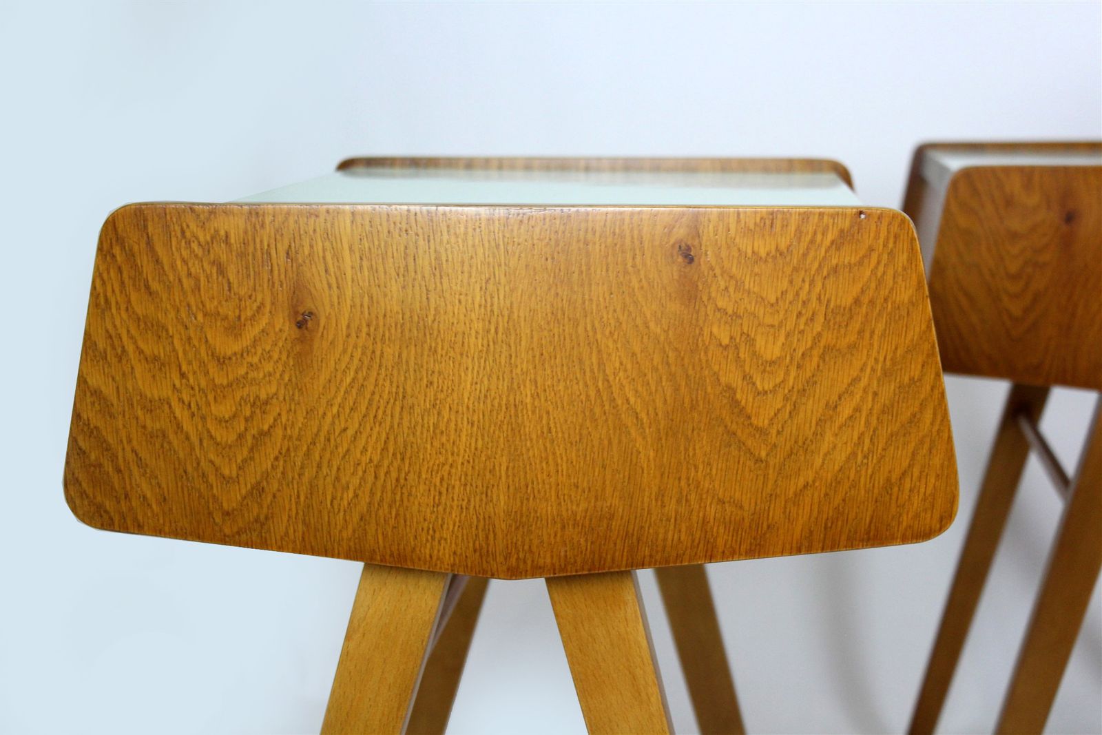 Restored Mid Century Nightstands With Dressing Table From Zapadoslovenske Zavody, 1960s, Set Of 3 photo for sale