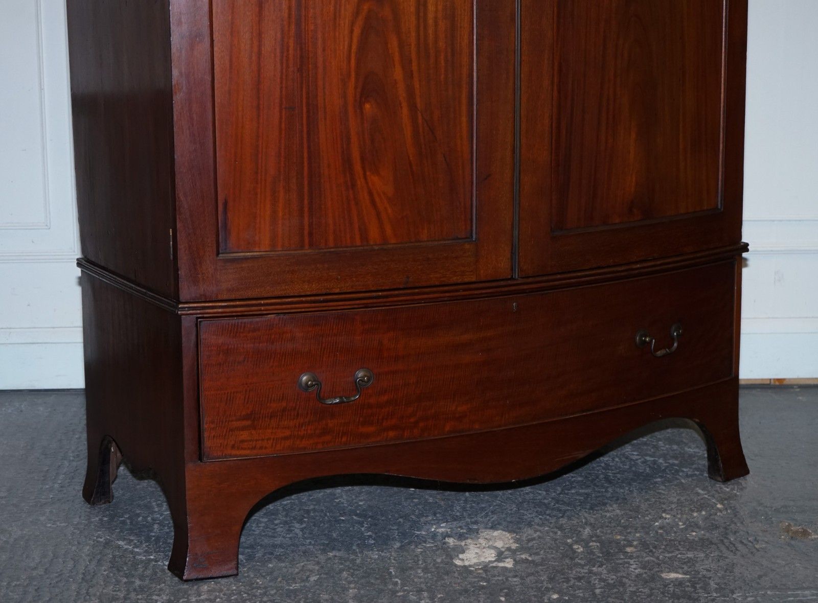 Antique English George III Linen Press Converted To Wardrobe photo 3500.0