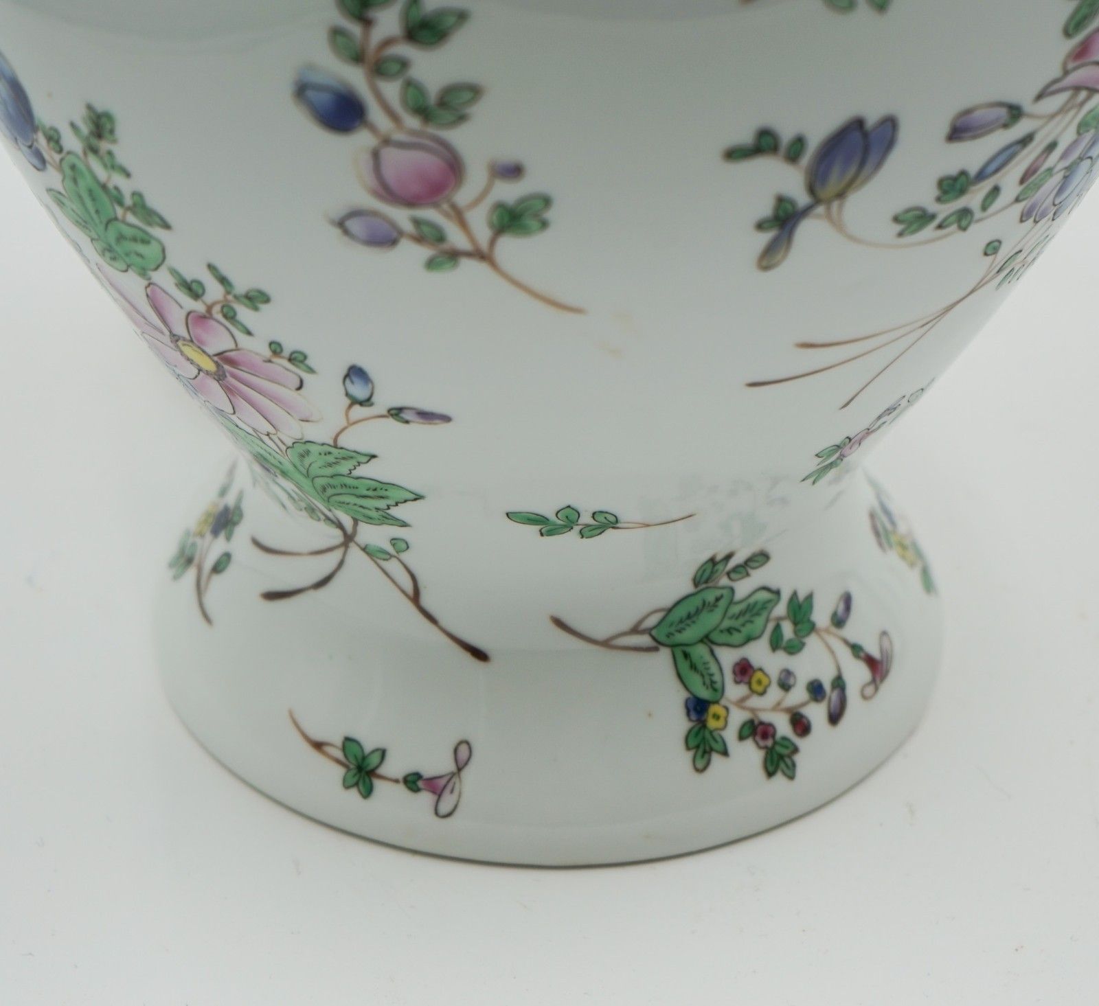 Pair Of 1960's Chinese Qianlong Nian Zhi Porcelain Vases Converted Table Lamps photo buy