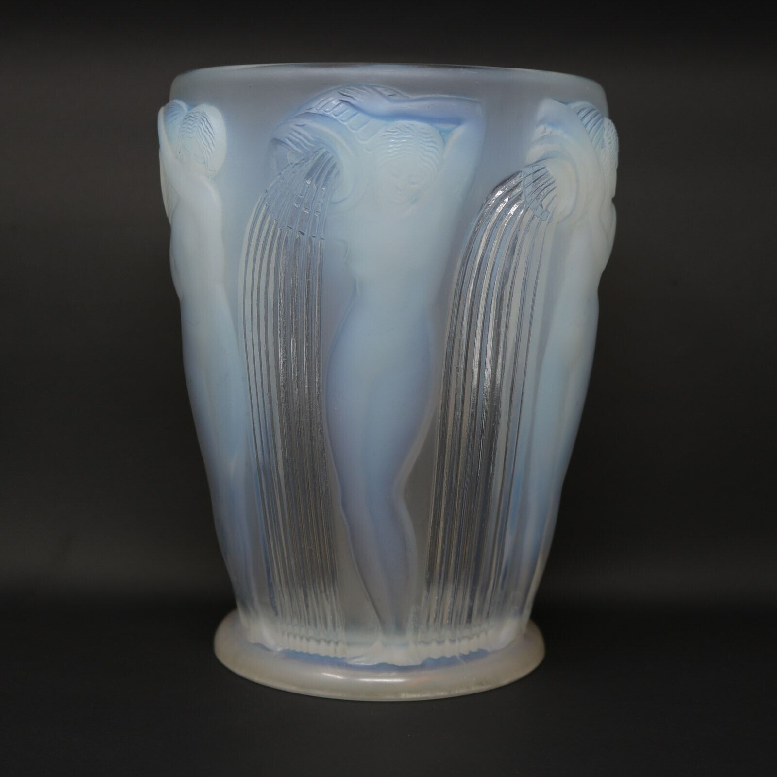 Rene Lalique Opalescent Glass Danaides Vase photo for sale
