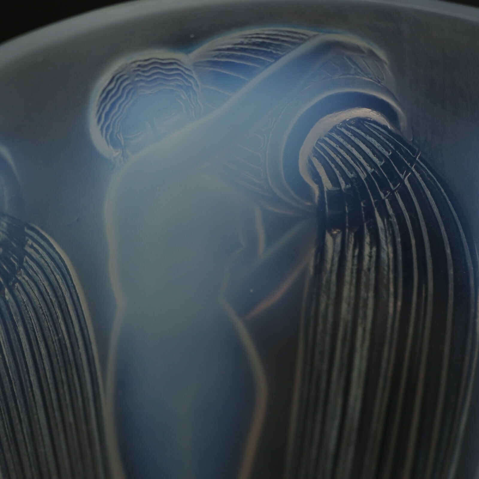 Rene Lalique Opalescent Glass Danaides Vase photo vintage