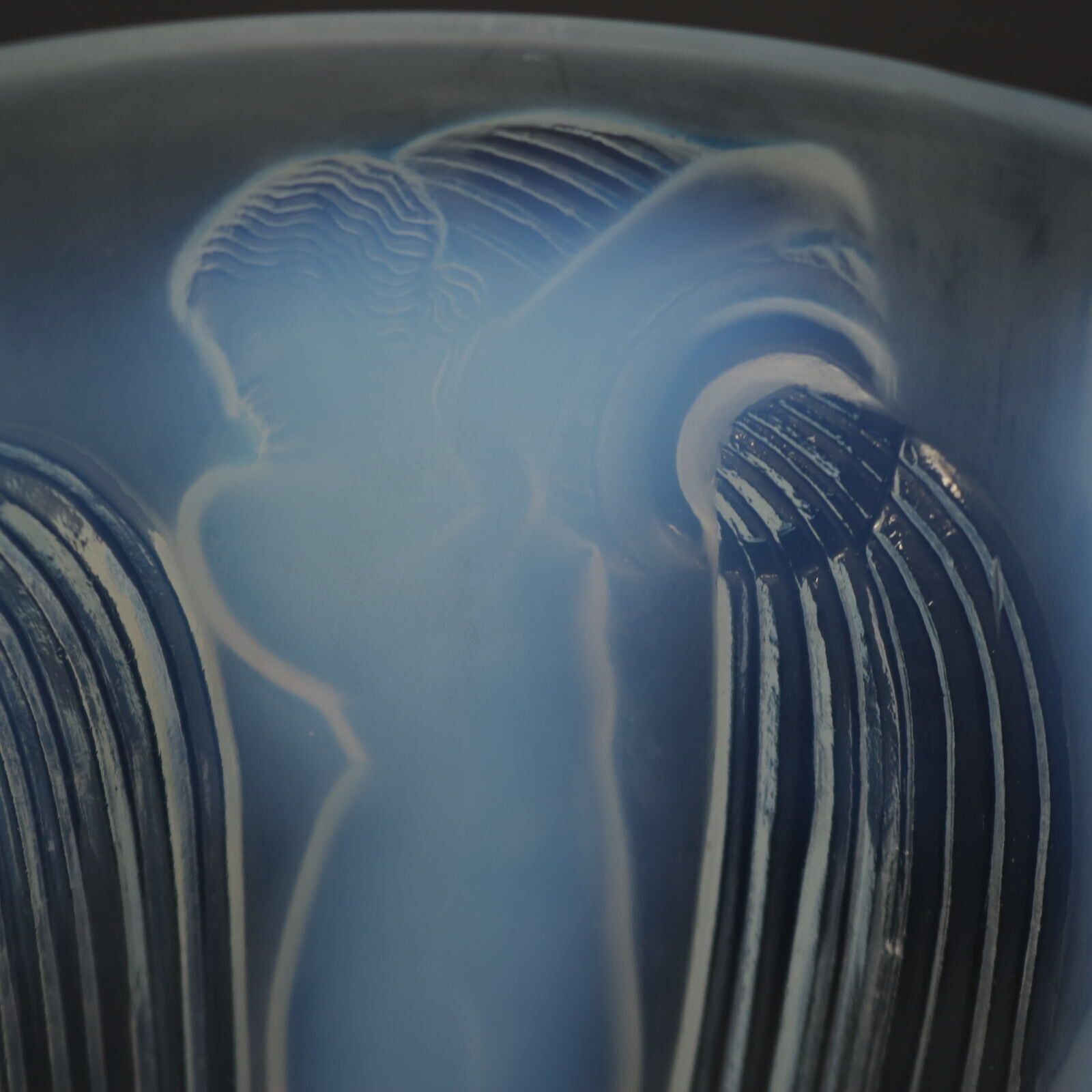 8565.0 Rene Lalique Opalescent Glass Danaides Vase photo