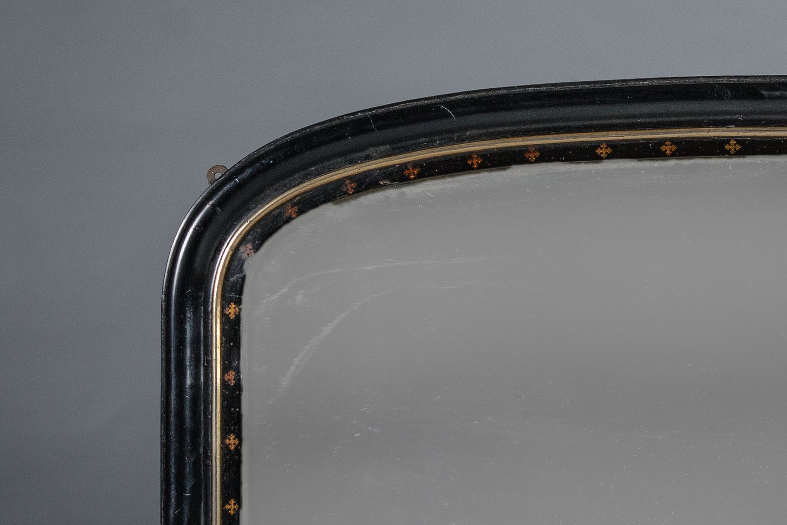 Large 19th Century Victorian English Ebonised And Parcel   Gilt Overmantle Mirror photo for sale