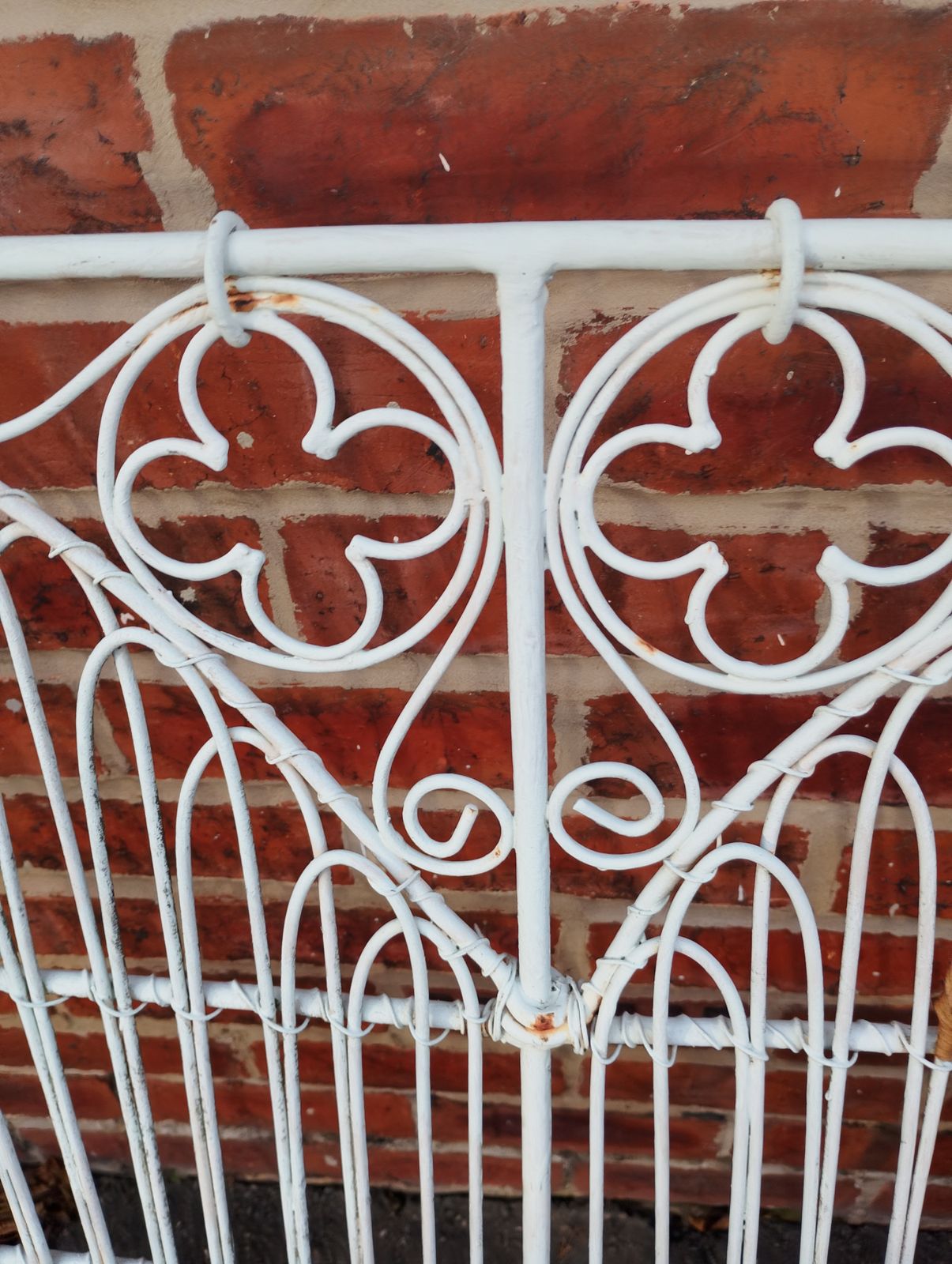 Edwardian Wrought Iron Garden Bench photo for sale