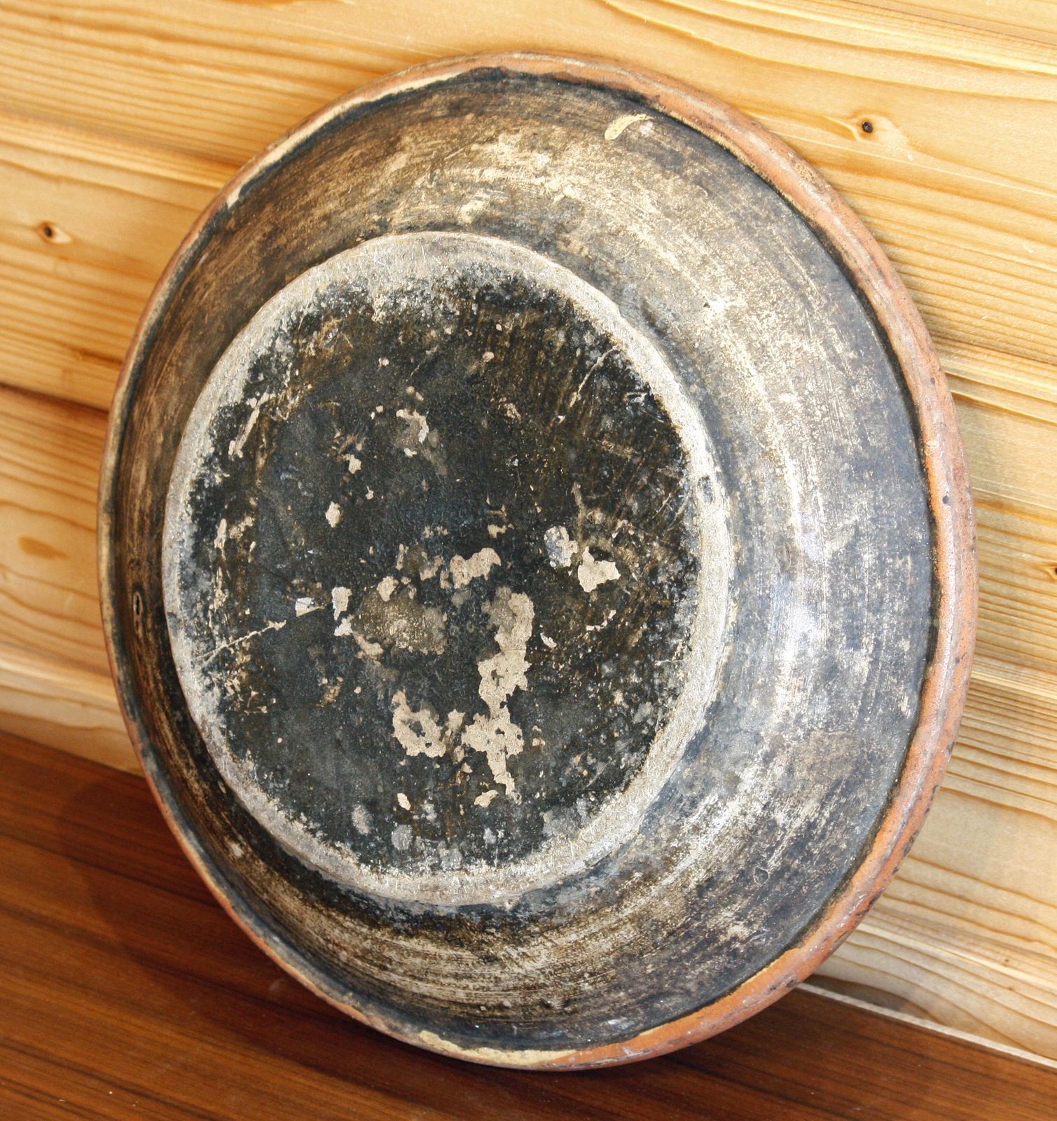 Vintage Alsace Pottery Bowl   33cm French Antique Stoneware Dish French Kitchen Gift Off The Wall Clocks photo vinterior