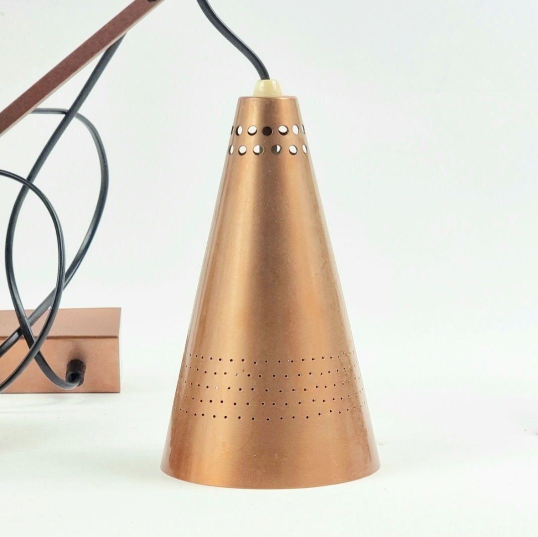 Mid Century Scandinavian Copper & Teak Triple Pendant By Hans Agne Jakobsson, Sweden, 1950s photo buy