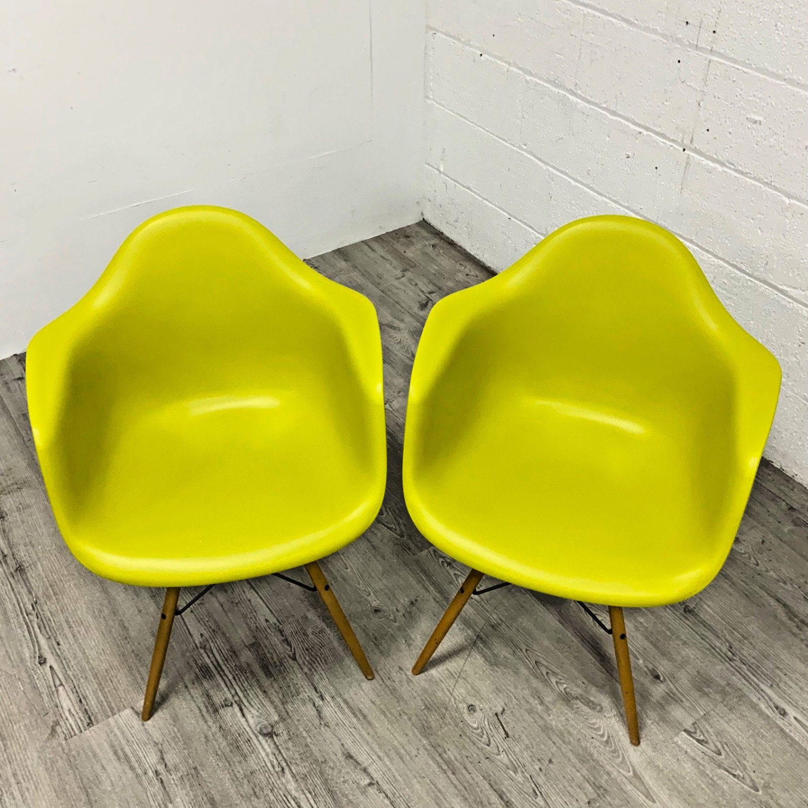 A Pair Of Genuine Charles Eames Daw Chairs For Vitra photo furniture