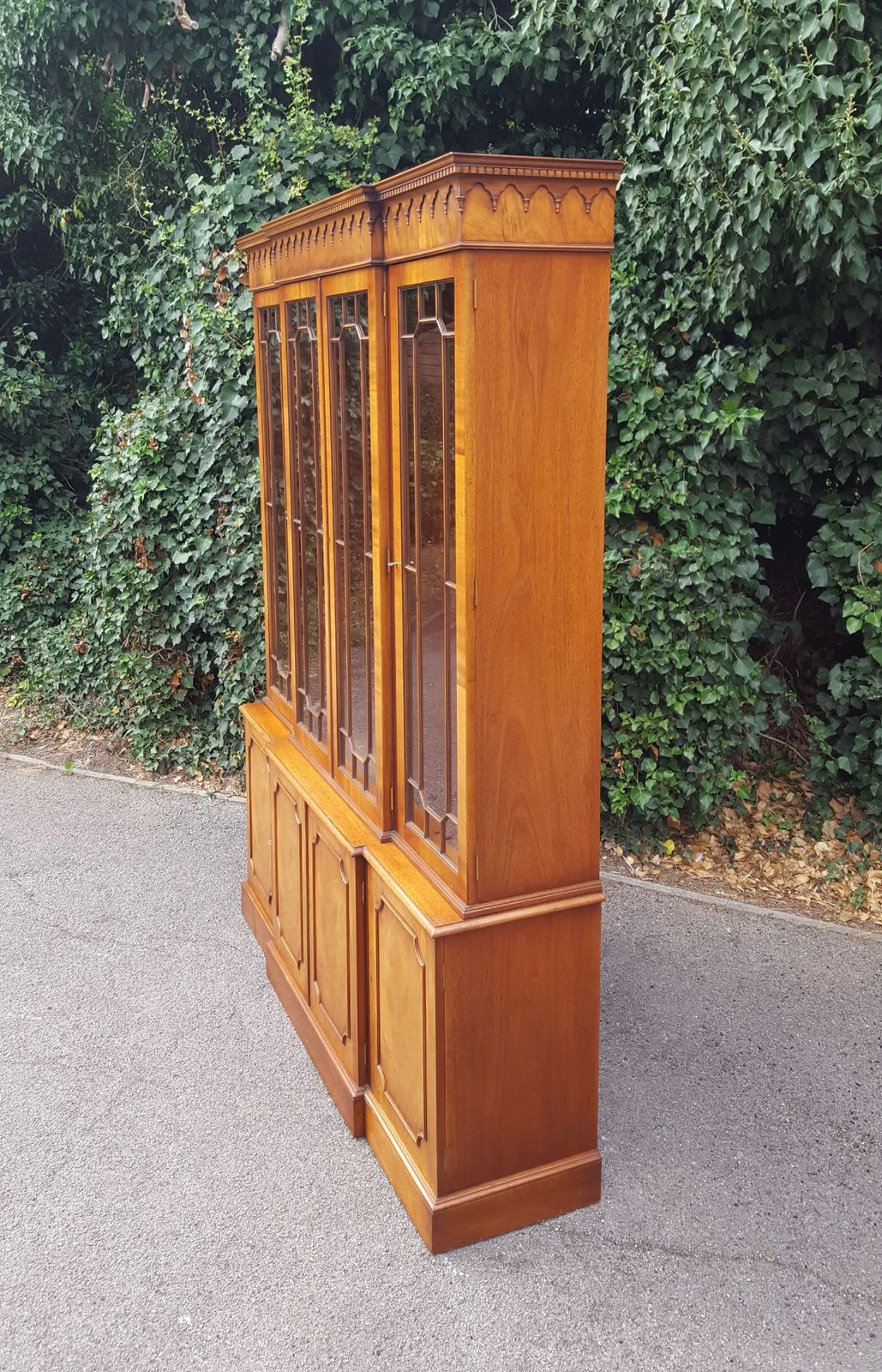 Antique Mahogany Breakfront Library Bookcase photo 1195.0