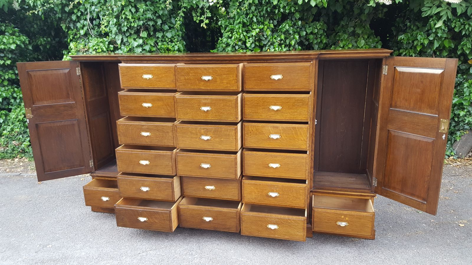 Large Solicitors Oak Cabinet photo 3275.0