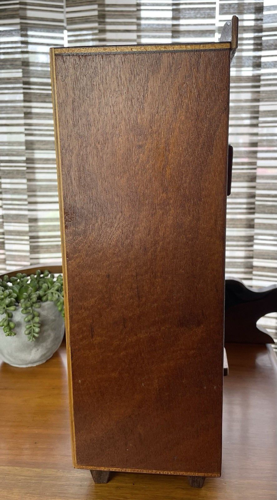Small Apprentice Piece Size Mid Century Teak Wardrobe With Drawer & Coat Hangers photo for sale