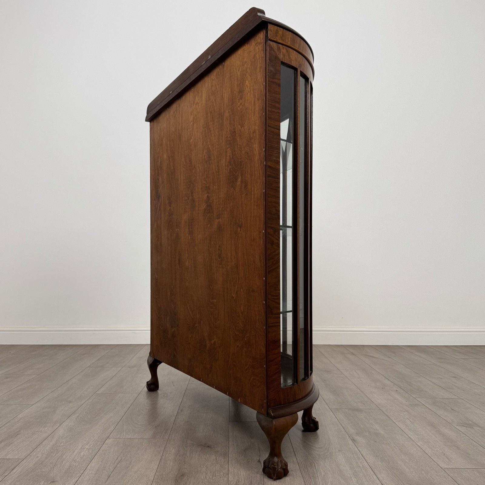 Antique 20th Century Demi Lune Display Cabinet In Mahogany photo buy
