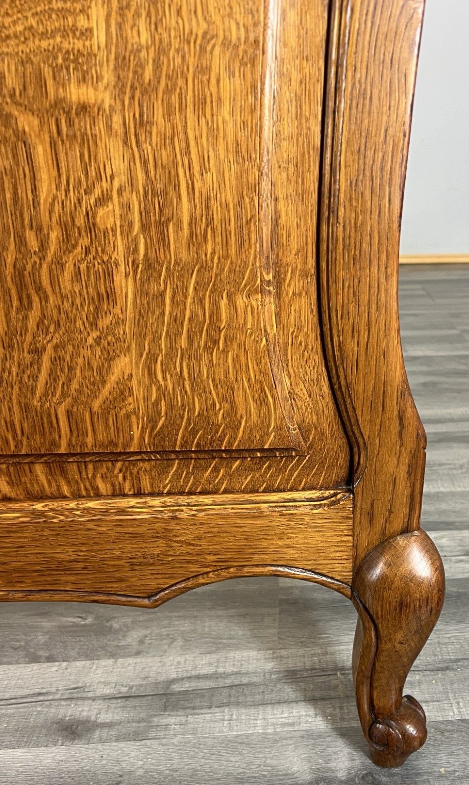 Bed Vintage French Louis XVI Double Bed Frame Oak Carved Headboard Lot 4586 photo 399.0