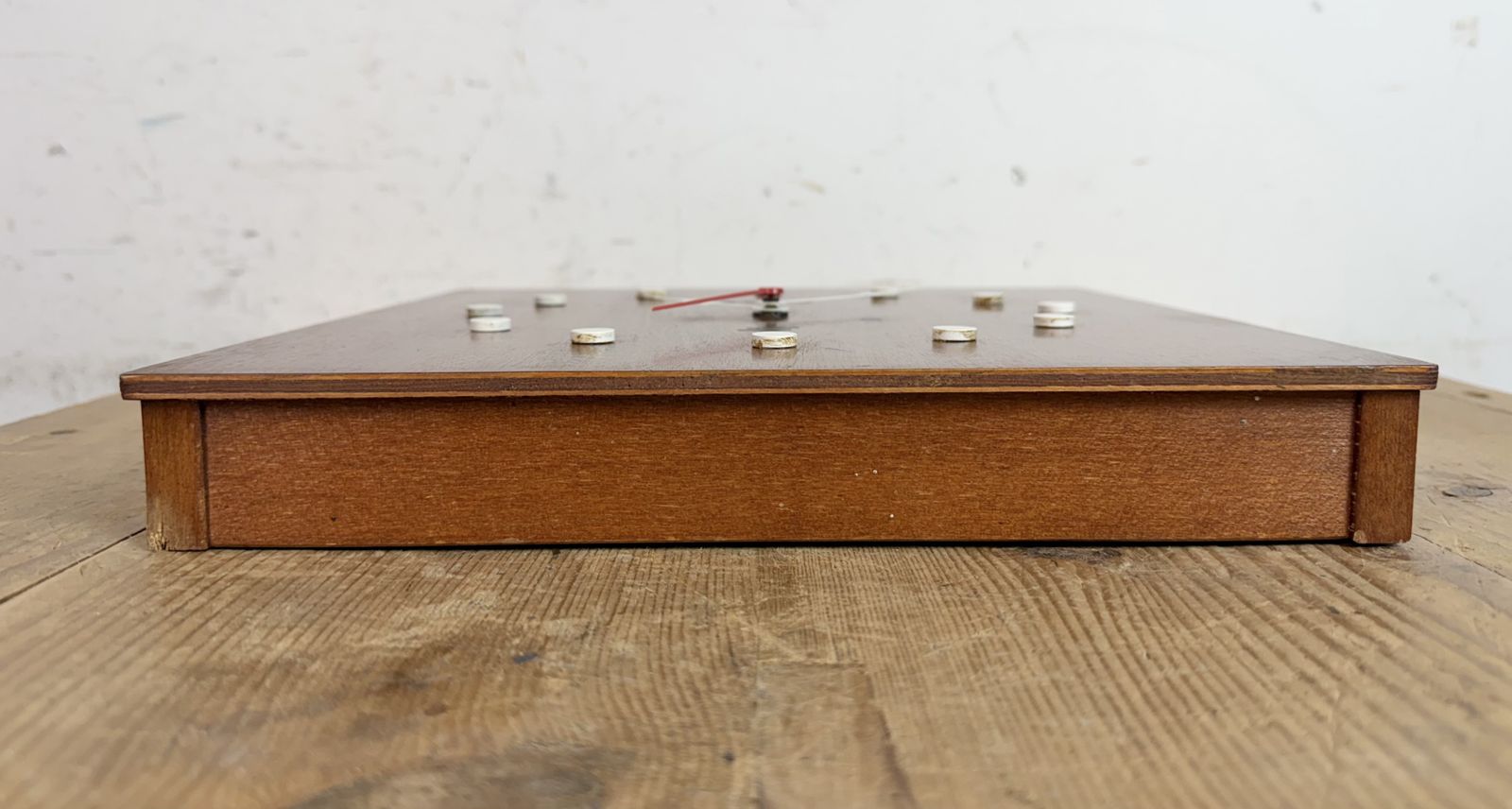 Vintage Brown Wooden Wall Clock From Seiko, 1980s photo vintage